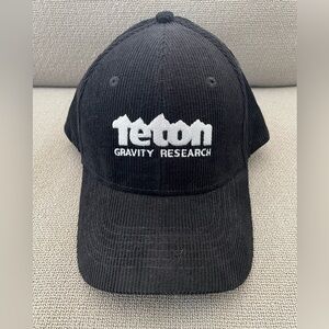 NWT black corduroy hat